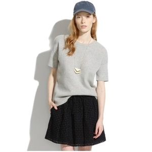 Madewell Structured Sweater Medium Gray Boxy